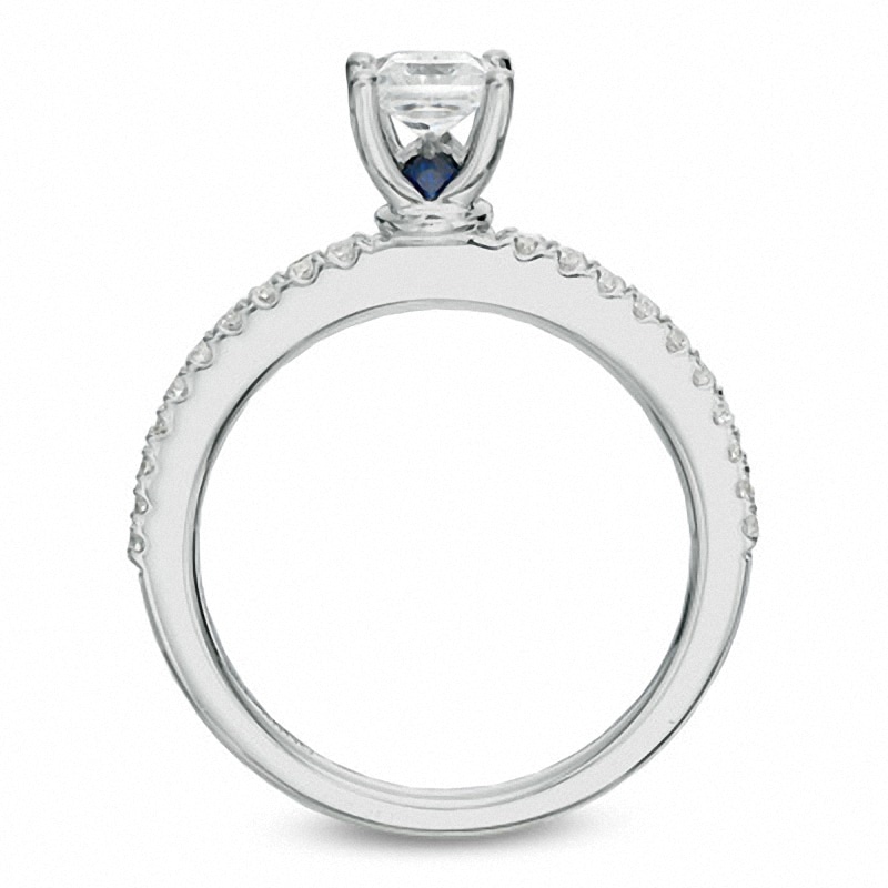 Previously Owned - Vera Wang Love Collection 5/8 CT. T.W. Princess-Cut Diamond Engagement Ring in 14K White Gold