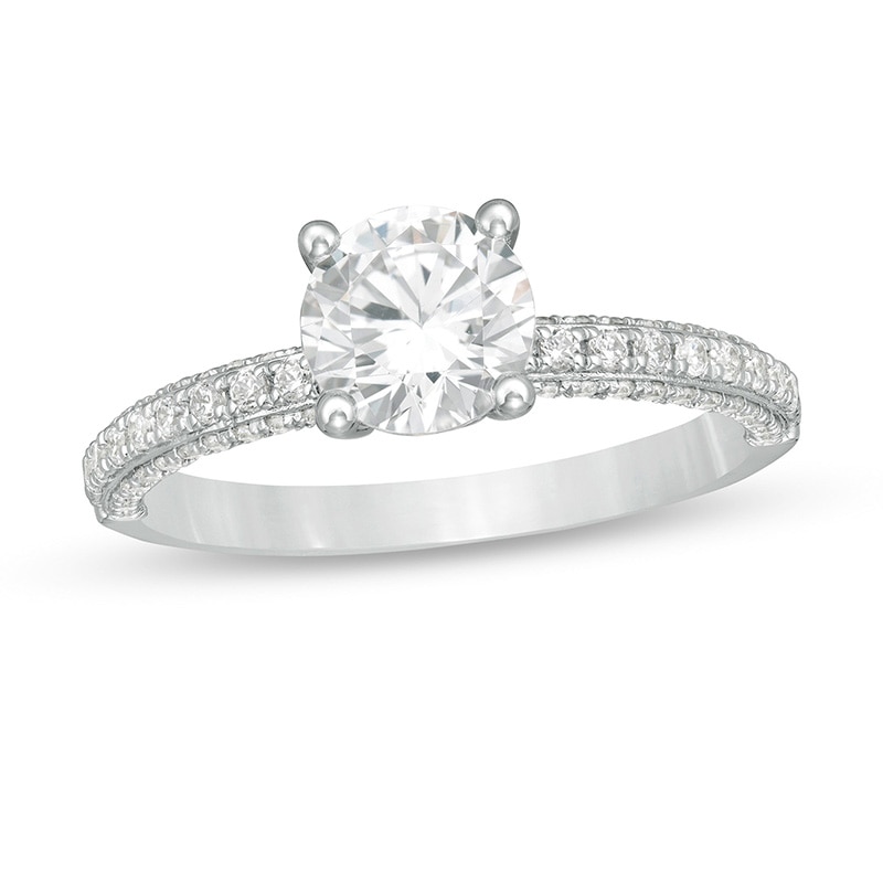 Previously Owned - Celebration Ideal 1 CT. T.W. Diamond Engagement Ring in 14K White Gold