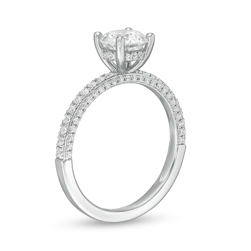 Previously Owned - Celebration Ideal 1 CT. T.W. Diamond Engagement Ring in 14K White Gold