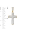 Thumbnail Image 1 of Previously Owned - Men's 1/4 CT. T.W. Diamond Double Row Cross Necklace Charm in 10K Gold