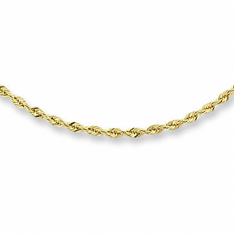Main Image 1 of 1.0mm Rope Chain Necklace in Solid 14K Gold - 20"