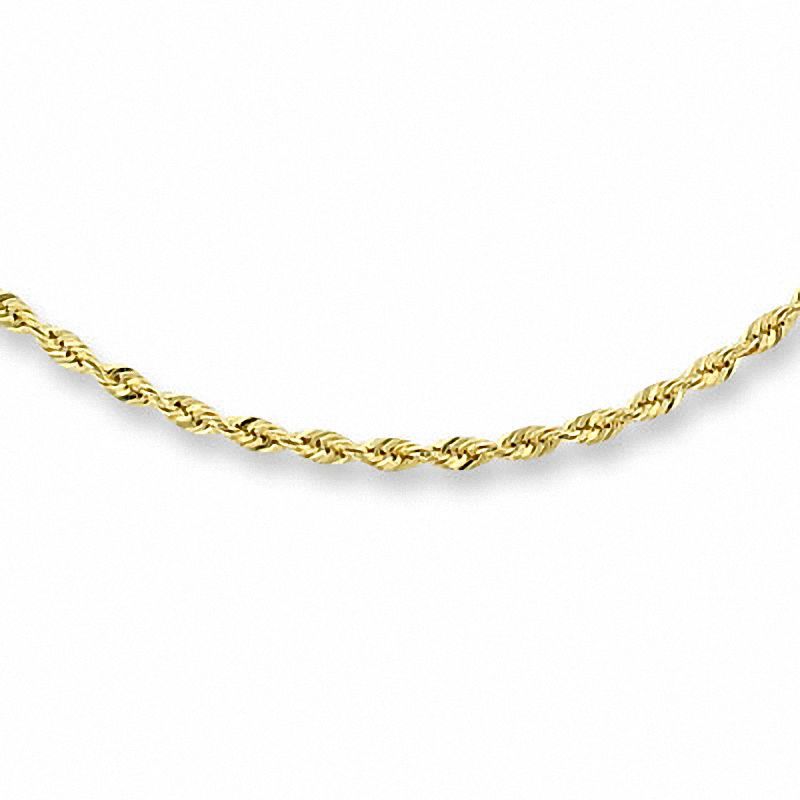 Main Image 1 of 1.0mm Rope Chain Necklace in Solid 14K Gold - 24"
