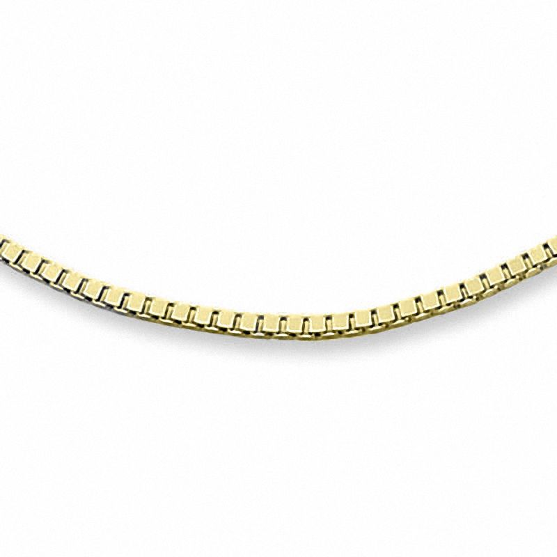 Main Image 1 of Ladies' 0.85mm Box Chain Necklace in 14K Gold - 18"