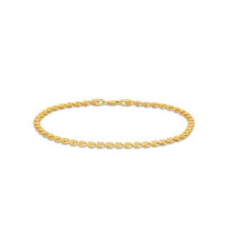 Mirror Heart Anklet in 10K Gold - 9.0"