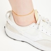 Thumbnail Image 1 of Mirror Heart Anklet in 10K Gold - 9.0"