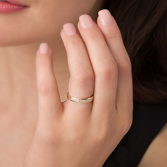 1/ CT. T.w. Diamond Channel Band in 14K Gold