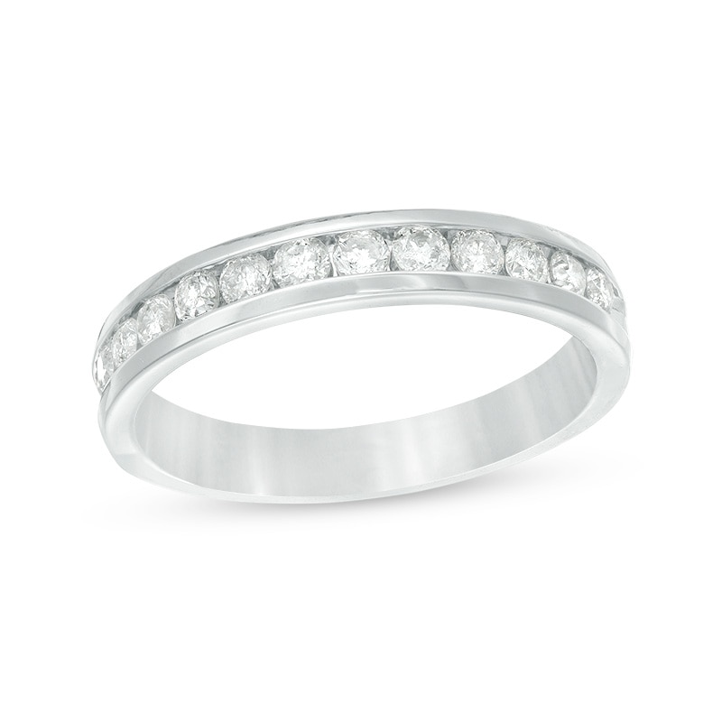 1/2 CT. T.W. Diamond Channel Band in 14K White Gold