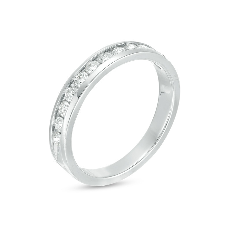 Main Image 2 of 1/2 CT. T.W. Diamond Channel Band in 14K White Gold
