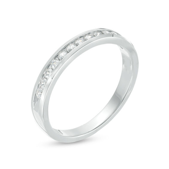 1/4 CT. T.w. Diamond Channel Band in 14K White Gold