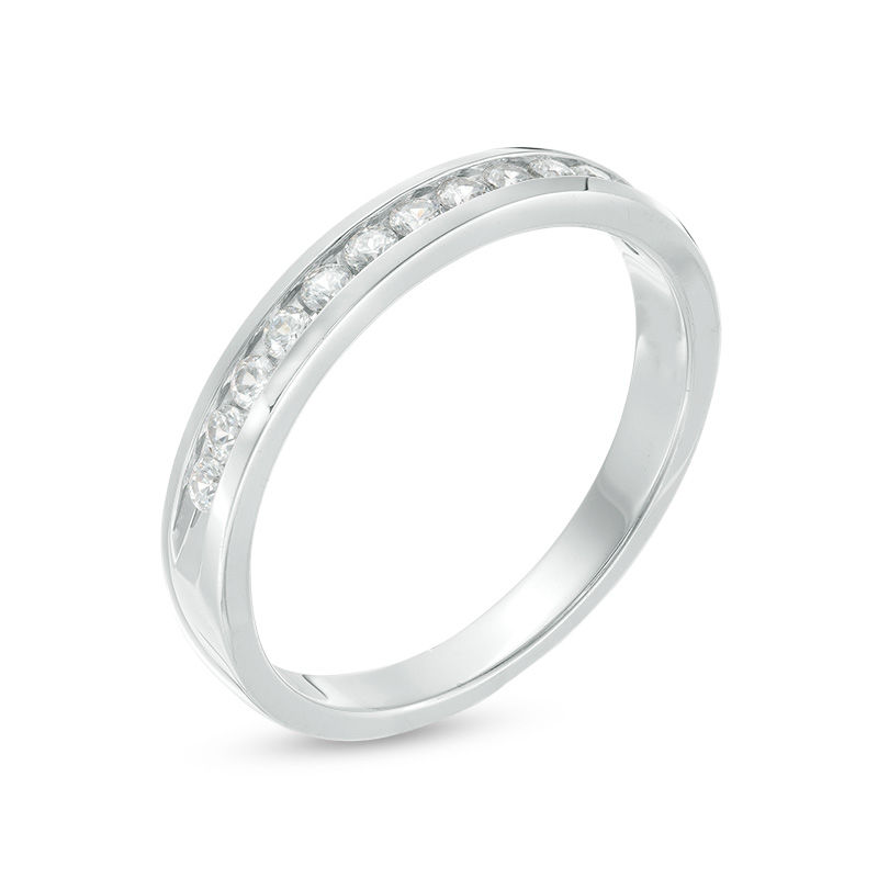 Main Image 2 of 1/4 CT. T.W. Diamond Channel Band in 14K White Gold