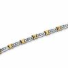 Thumbnail Image 1 of 1 CT. T.W. Diamond Fashion "X" Bracelet in 10K Two-Tone Gold