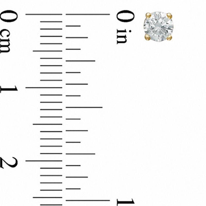 Main Image 2 of 1/2 CT. T.W. Diamond Solitaire Stud Earrings in 14K Gold