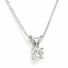 Thumbnail Image 1 of 1/3 CT. Diamond Solitaire Pendant in 14K White Gold