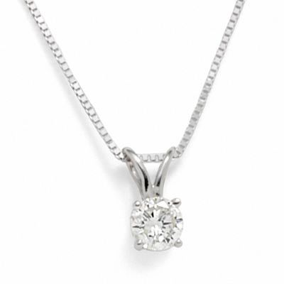 Zales solitaire diamond necklace discount