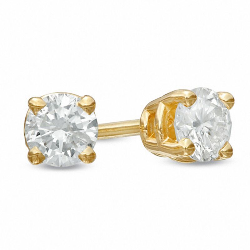 1/3 CT. T.W. Diamond Solitaire Stud Earrings in 14K Gold