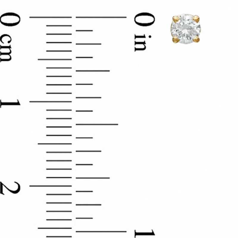Main Image 2 of 1/3 CT. T.W. Diamond Solitaire Stud Earrings in 14K Gold