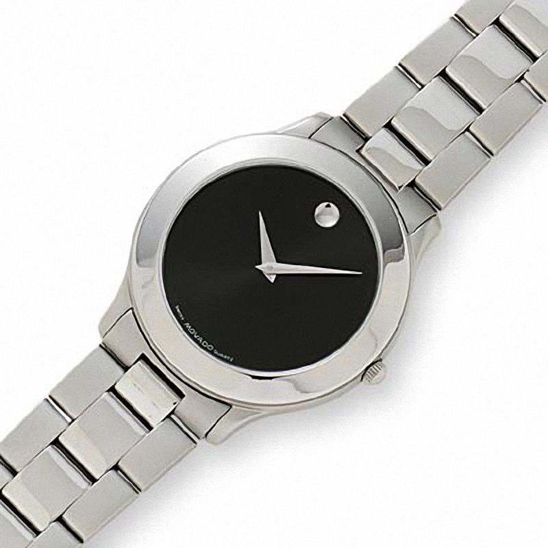 Men's Movado Junior Sport Stainless Steel Bracelet Watch with Black Dial (Model: 0601861)