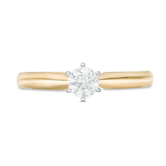 1/3 CT. Diamond Solitaire Engagement Ring in 14K Gold