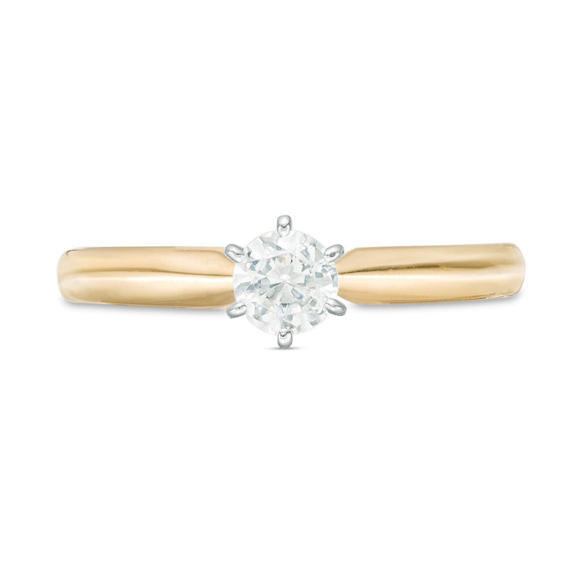 Main Image 6 of 1/3 CT. Diamond Solitaire Engagement Ring in 14K Gold