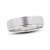 Thumbnail Image 0 of Men's 6.0mm Brushed Center Wedding Band in 10K White Gold - Size 10.5