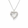 1/4 CT. T.w. Diamond Shadow Heart Pendant In 10K White Gold