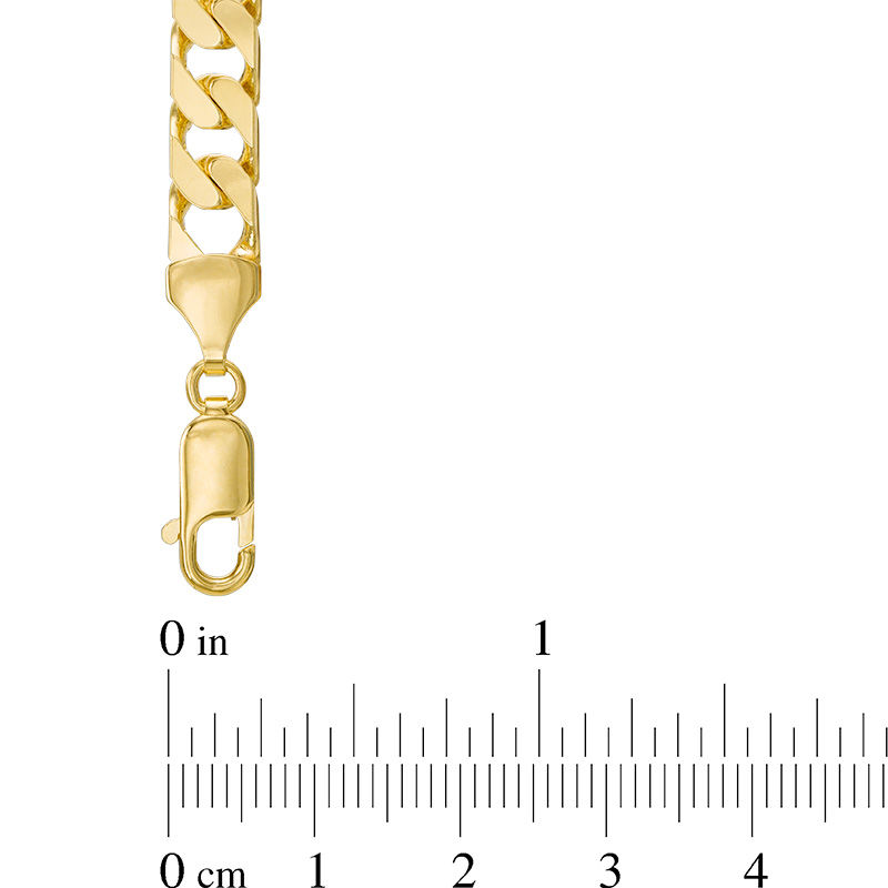 Men's Curb Chain Necklace in Solid 10K Gold - 22"