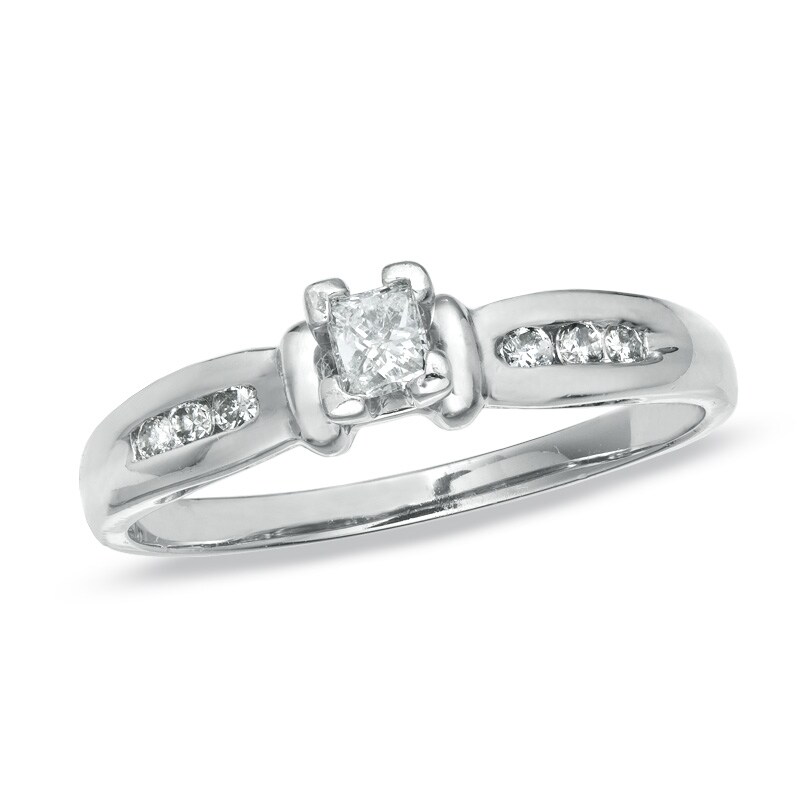 Main Image 1 of 1/4 CT. T.W. Princess-Cut Solitaire Engagement Ring in Platinum