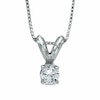 Thumbnail Image 1 of 1/6 CT. Diamond Solitaire Pendant in 14K White Gold (J/I3)