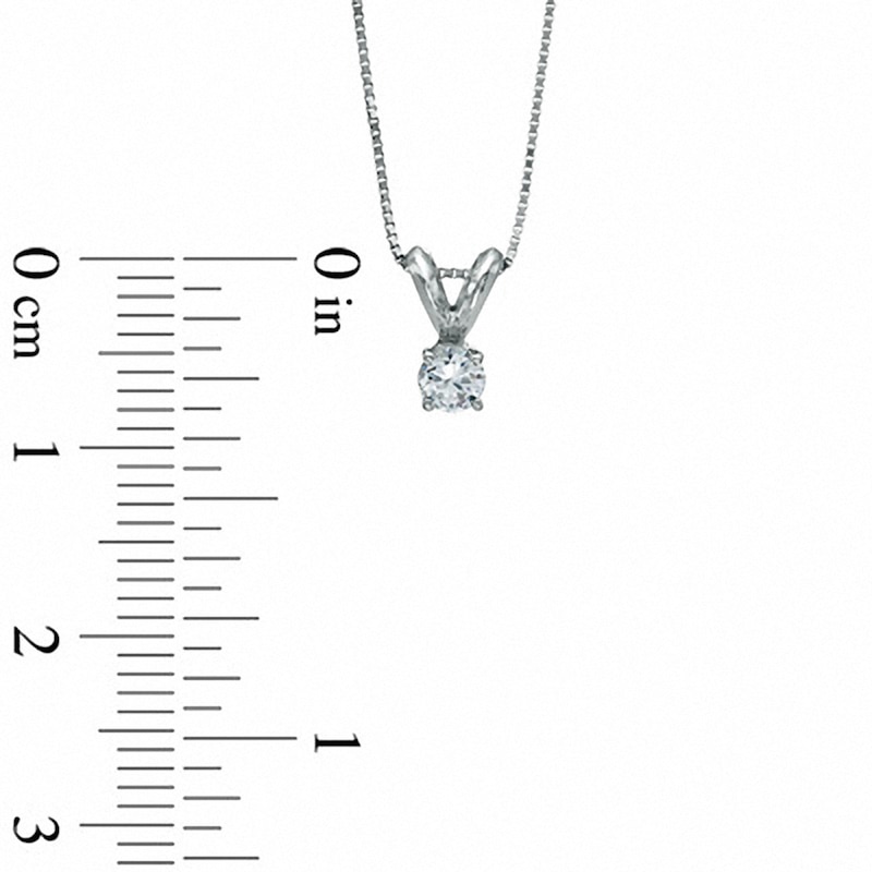 1/6 CT. Diamond Solitaire Pendant in 14K White Gold (J/I3)
