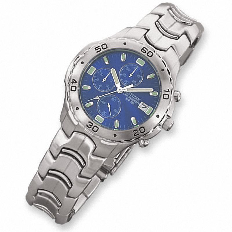 Men's Citizen Quartz Chronograph Watch with Blue Dial (Model: AN0950-53L)