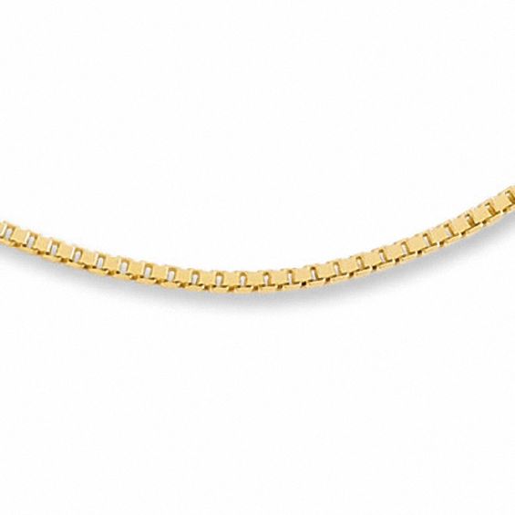 Ladies' 1.1mm Box Chain Necklace in 14K Gold - 18"