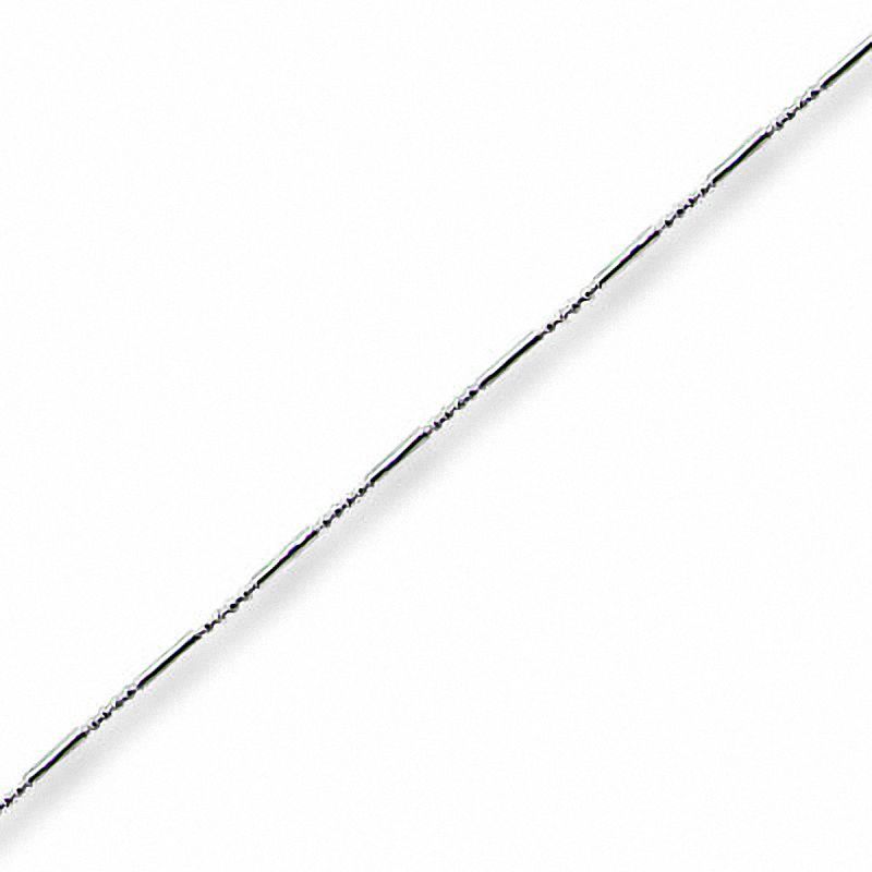 Main Image 1 of 10K White Gold Bead and Bar Chain Anklet