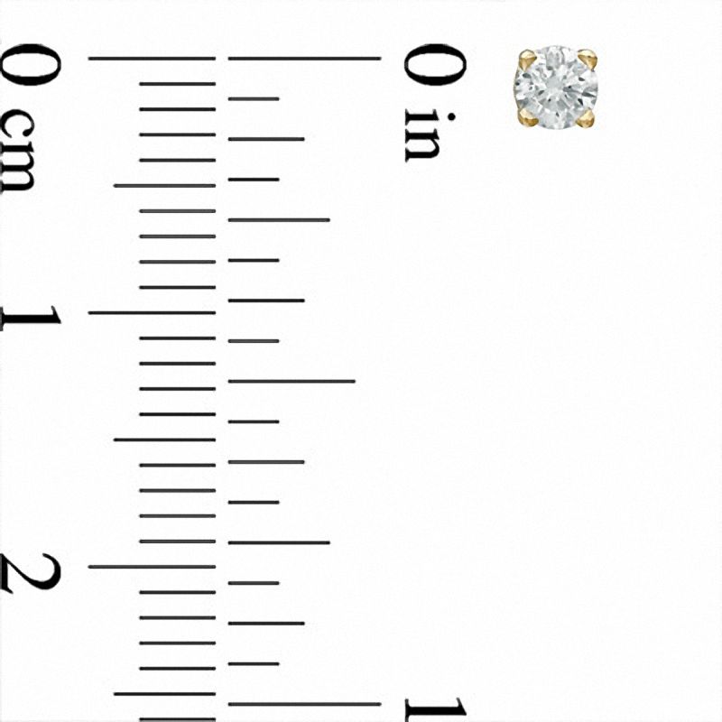 Main Image 2 of 1/4 CT. T.W. Certified Diamond Solitaire Stud Earrings in 14K Gold