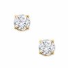 Thumbnail Image 1 of 1 CT. T.W. Certified Diamond Solitaire Stud Earrings in 14K Gold