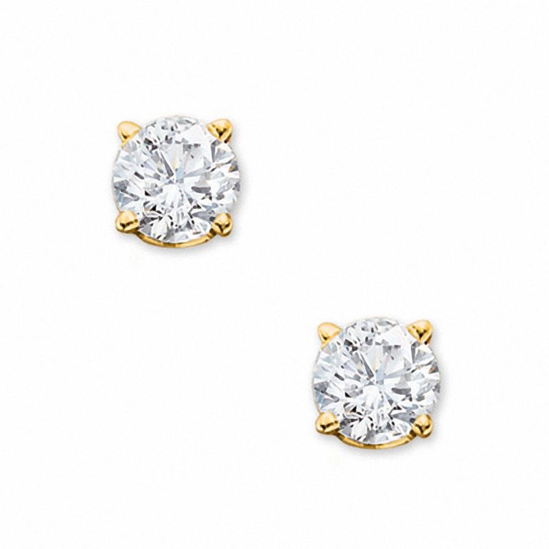 Main Image 1 of 1 CT. T.W. Certified Diamond Solitaire Stud Earrings in 14K Gold