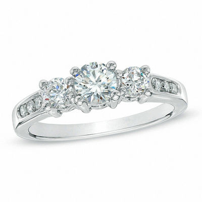 Engagement Ring in 14K White Gold 