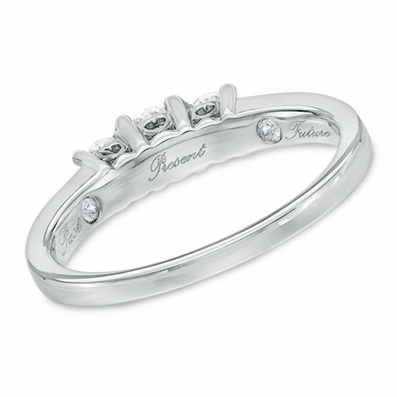 Main Image 3 of 1 CT. T.W. Diamond Past Present Future® Engagement Ring in 14K White Gold