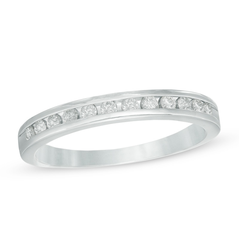 1/4 CT. T.W. Diamond Channel Band in 10K White Gold