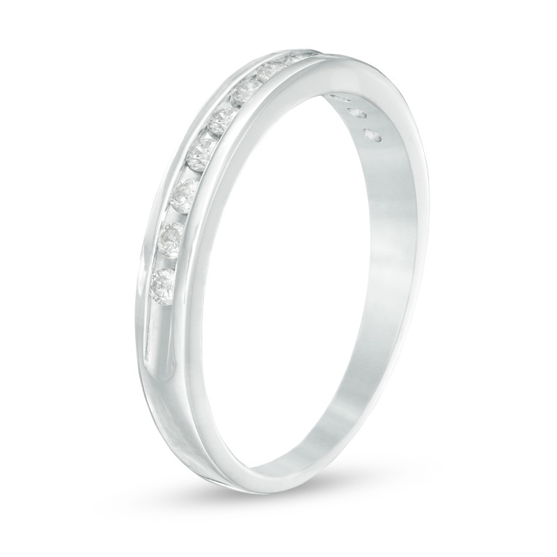 1/4 CT. T.W. Diamond Channel Band in 10K White Gold