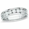 Thumbnail Image 1 of Men's 1 CT. T.W. Diamond Eight Stone Wedding Band in 14K White Gold
