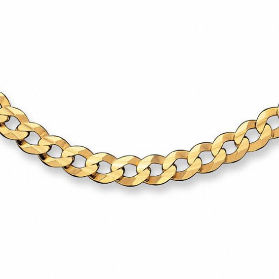 6.7mm Curb Link Chain Necklace in 10K Gold - 20"