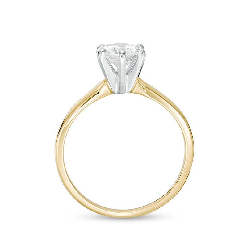 1 CT. Certified Diamond Solitaire Engagement Ring in 14K Gold (I/I2)