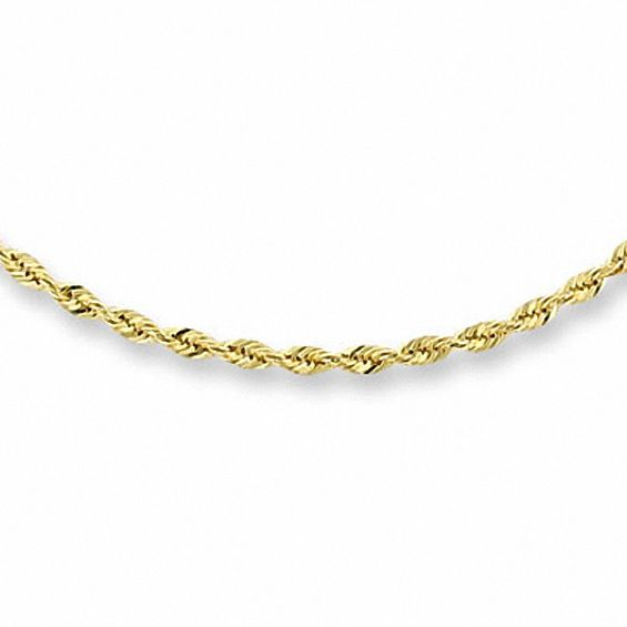2.0mm Diamond-Cut Rope Chain Necklace in 14K Gold - 18"