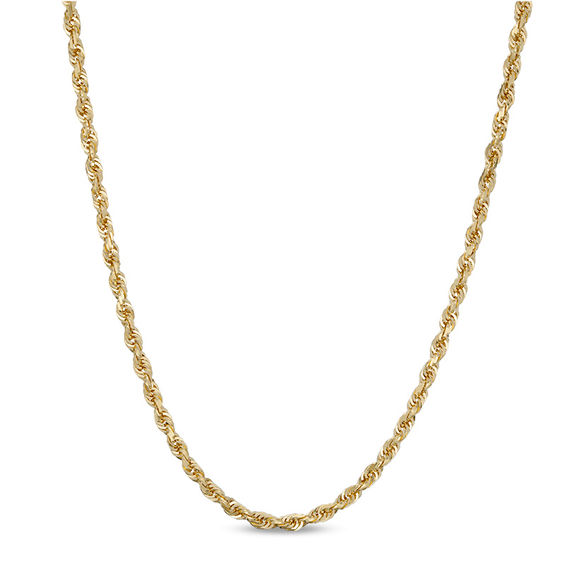 2.0mm Diamond-Cut Rope Chain Necklace in 14K Gold - 20"