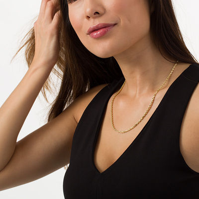 20 inch gold rope chain necklace