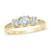 Thumbnail Image 0 of 1 CT. T.W. Diamond Past Present Future® Engagement Ring in 14K Gold