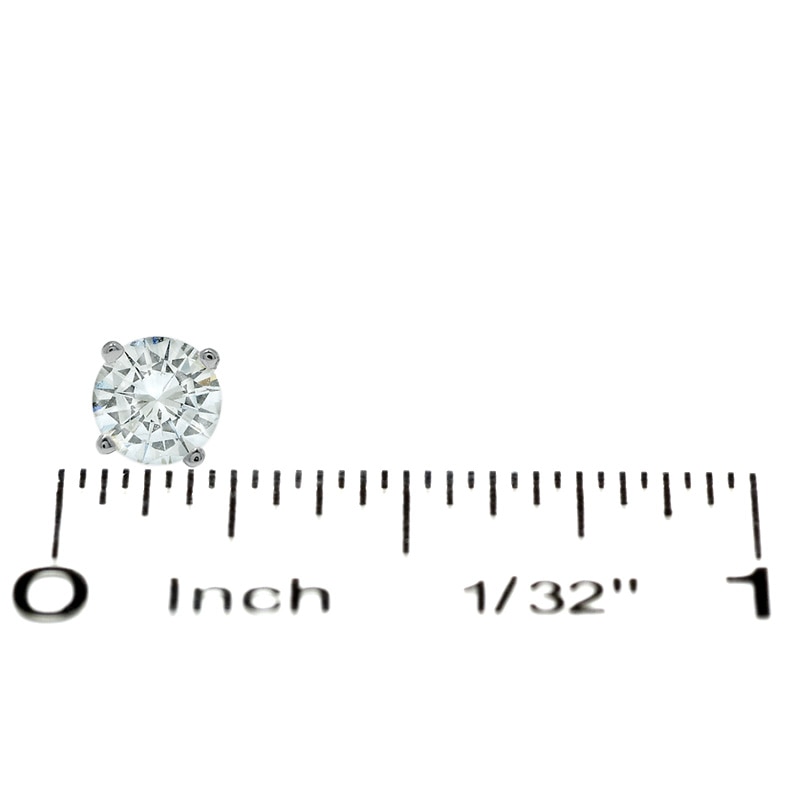 3/4 CT. T.W. Diamond Solitaire Stud Earrings in 14K White Gold (I/I1)