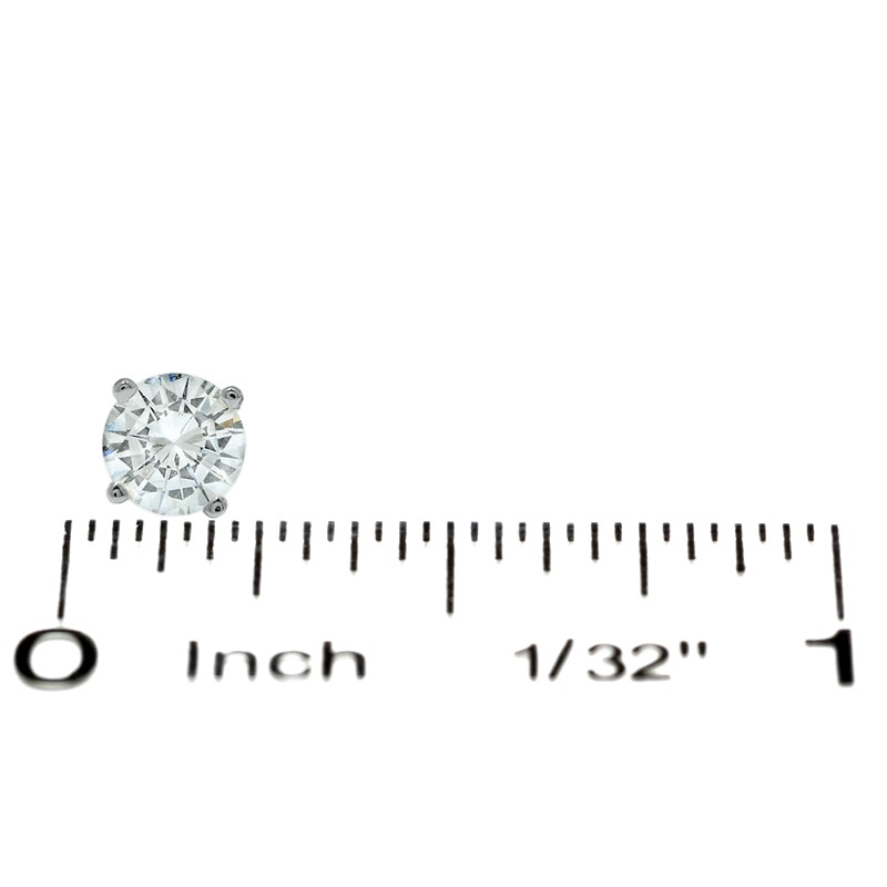 Main Image 2 of 3/4 CT. T.W. Diamond Solitaire Stud Earrings in 14K White Gold (I/I1)