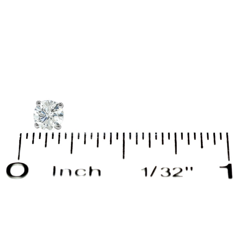 Main Image 2 of 1/2 CT. T.W. Diamond Solitaire Stud Earrings in 14K White Gold (I/I1)