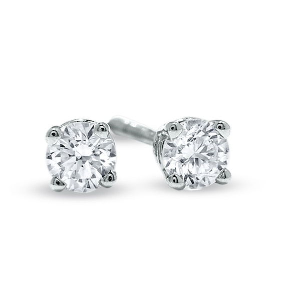 1/4 CT. T.w. Diamond Solitaire Stud Earrings in 14K White Gold (I/I1)